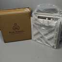 Lattice Design Outdoor Planter Box - 14.75 Square 13 Tall White Plant Pot - Decorative Plant Pots for Front Porch Decor - Flower Pots Outdoor Planters for Porch Patio or Garden Decor by Pure Garden