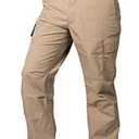 LAPG Men's Core Cargo Tactical Pants, Stretch Waistband, Lightweight & Durable Ripstop CCW Cargo Pants for Men, Khaki, Size 38 x 34