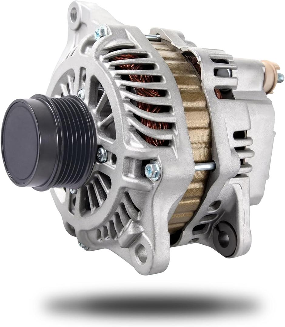 11231N Alternator-115A Fits for Chrysler 200/Cirrus/Sebring Dodge Avenger/Caliber Jeep Compass/Patriot, L4 2.0L/2.4L, 2007-2017 - 12V Clockwise, 6-Groove Clutch Pulley