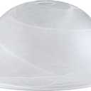 Aspen Creative 23140-11 Etched Alabaster Transitional Style Replacement Glass Shade for Medium Base Socket Torchiere Lamp, Swag Lamp and Pendant, 15-1/2" Diameter x 5-1/2" High, 1 Pack