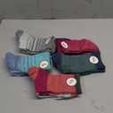 Anlisim Merino Wool Hiking Socks for Women Thermal Winter Warm Boot Work Cushion Socks 5 Pairs (Large, Tie-dye)