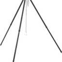 BORDSTRACT Camping Tripod, Heavy-Duty Steel Cooking Tripod, Plug in Design, Adjustable Camp Tripod, Campfire Cooking Equipment