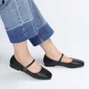 ATHMILE Mary Jane Shoes Women Ballet Flats Shoes for Women Slip on Comfortable Dressy Adjustable Strap for Work Office Business Casual 9