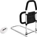 Bed Rails for Elderly Adults Safety - Bed Assist Rail with Dual Handles for Easy Getting in and Out of Bed, Bed Rail with Storage Pockets for King, Queen, Full, Twin - 300 lbs.