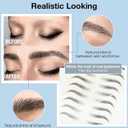 20 Sheets 200 Pairs Eyebrow Tattoo Stickers 4D Stickers Eyebrow Transfers Stickers Peel off Eyebrow Grooming Shaping Makeup Sticker for Women Girls Black