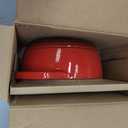 Lodge 1.5 Quart Enameled Cast Iron Dutch Oven with Lid Dual Handles Oven Safe up to 500 F or on Stovetop - Use to Marinate, Cook, Bake, Refrigerate and Serve Red