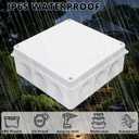 MAKERELE IP65 Junction Box ABS Plastic Waterproof Project Box,Electrical Power Cord Encloure Universal Project Box White 7.97.93.1inch(20020080mm)