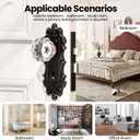 Antique Door Knobs Interior Mortise Lock Oil Rubbed Bronze Door Knob Crystal Glass Door Handle Vintage Skeleton Key Door Locks for Bedrooms Bathroom