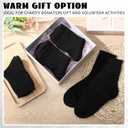 Winter Socks Bulk for Homeless Donations Moisture Wicking Crew Socks for Unisex Adult Men (Black)