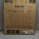 keny 36" Extra Tall Baby Gate for Stairs, 29"-42.5" Wide Auto Close Dog Gate, Pressure Mounted Easy Walk Through Pet Gate for Doorways, Durable Safety Stair Gate, Black