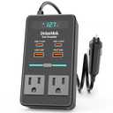 300W Car Power Inverter, DC 12V to 110V AC Car Plug Adapter with LED Display, 65W/24W USB-C Fast Charging Car Outlet Adapter to Wall Plug,Portable Car Charger with Switch Control Converter for Laptops