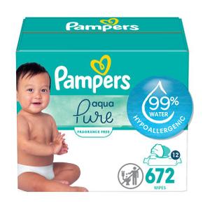 Pampers Aqua Pure Sensitive Baby Wipes (Select Count)
