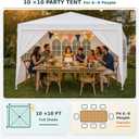 10x10 Outdoor Canopy Tent with Removable Sidewalls for Parties (Not Pop Up)