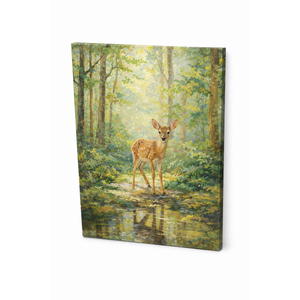 Deer in Forest Paint by Numbers Kit for Adults, Peaceful Woodland Wildlife Paint by Number Canvas, Acrylic Painting Set for Beginners & Adults, Ideal for Home Wall Art and Nature-Inspired Gifts (19.7x15.7 inch)