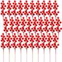 Tiaiidi 30 Pcs Artificial Red Berry Stems,7.9 Inch Christmas Holly Berries Picks for DIY Crafts,Wreath,Xmas Tree,Berry Branch for Wedding Home and Party Decor