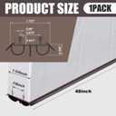 Pushglossy 1 Pc 36" Double Bubble Kerf Door Sweep 1-3/4" Wide Vinyl Weatherstrip Seal for Exterior Doors, Energy Efficient Draft Stopper, Easy Slide in Installation, Blocks Dust/insects/noise (Brown)