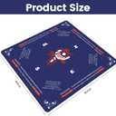 Mahjong Mat - 31.5x31.5 Inch Mahjong Mat for Table, Non-Slip Noise Reduction Mahjong Table Mat for Poker, Dominoes, Board Games & Card Games (Dark Blue)