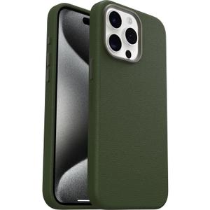 OtterBox iPhone 15 Pro Max Symmetry Series Cactus Leather for MagSafe - Cactus Grove (Green), Snaps to MagSafe, Ultra-Sleek, Raised Edges Protect Camera & Screen