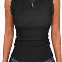 ANRABESS Ribbed Tank Tops for Women Crew Neck Ruffle Sweater Vest Cute Sleeveless Shirts 2026 Summer Business Casual Outfits, M