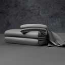 Luxury 100% Organic Tencel Cooling Sheets Queen Size, Expertly Crafted from Austrian Eucalyptus, Silky Soft Lyocell Sheets with 6"-18" Deep Pocket, Hypoallergenic Bed Sheet SetQueen, Dark Gray