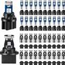 BBTO 40 Pieces T5 T10 LED Bulbs Dash Lights with Twist Socket Instrument Dashboard Light LED Bulbs for Interior Car Lights Dashboard Instrument Panel Gauge Cluster Indicator Map Dome Light (Blue)