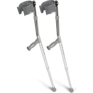 Medline Aluminum Forearm Crutches, Youth, Pack of 2