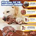 Fuufome Dog Chew Toys for Aggressive Chewers2 Pack Indestructible Dog Toy for Large Breed- Tough Nylon Teething Bone Toy to Keep Them Busy