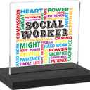 Social Worker Appreciation Gifts, Social Worker Gifts for Women, Social Work Graduation Gifts, Birthday Gifts for Social Work Practitioners, Social Worker Home Office Desk Dcor Sign, DSF89