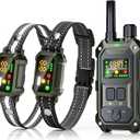 BLACKDOG Military Dog Shock Collar 2 Dogs (5-150lbs) - 4200ft Dog Training Collar with Remote, 4 Training Modes, Flashlight&Strobe, 90-Day Battery, IP67 Waterproof Dog E Collar for All Breeds (Green)