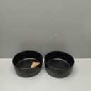 Ceramic Dog Bowl Set of 2 with Anti-Skid Base - 7.5" Wide x 3" Tall Ceramic Dog Bowls for Large Dogs - 6 Cup Capacity Food and Water Bowls for Dogs - Rubber Bottom Pet Bowl Set of 2 for Large Pets (Black)