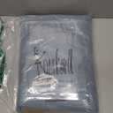 KOUFALL Stone Blue Linen Curtains for Bedroom,2 Panels Bronze Grommet Semi Sheer Dusty Blue Curtains for Living Room,Grey Blue,84 Inch Length 2 Panels