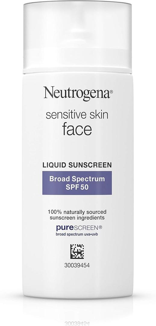 Neutrogena Face Sunscreen for Sensitive Skin from Naturally Sourced Ingredients with Zinc Oxide, Broad Spectrum SPF 50, 1.4 fl. Oz