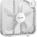PELONIS 20 Inch Box Fan 3 Speeds, Window Fans, Floor or Tabletop, 25ft/s, 2025 Upgraded, Superior Air Throw (2295 CFM), Lightweight, 5 Blades, Fans for Bedroom, Office, Living Room, Garage