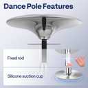 VIVOHOME Professional Spinning Dancing Pole, 45mm Portable Dance Pole for Home Fitness