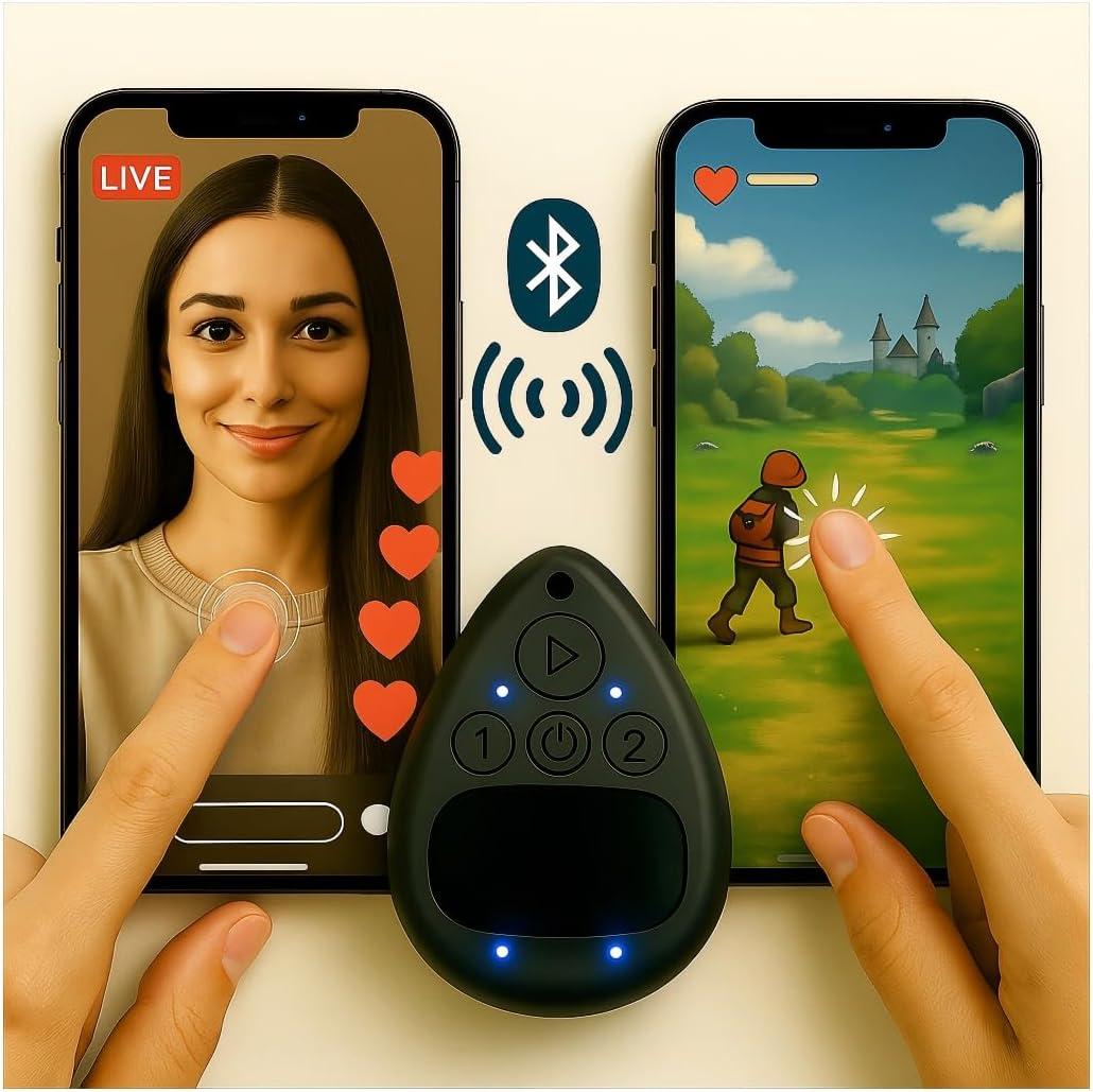 Wireless Bluetooth Auto Clicker & Screen Tapper for TikTok iPhone Android  Smart Finger Bot, Remote Button Pusher, Silent Hands-Free Clicker for Likes, AR Pet, Battle Royale, Scrolling, Page Turning