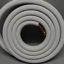 Mini Split Line 1/4" & 1/2" Insulated Copper Aluminum Line Set -16FT Copper Aluminum Pipes(1/4+1/2)