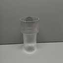 Large Glass Vase, 12 Inches Tall Vase for Flowers, Flower Vases for Bouquet, Modern Ribbed Glass Vases for Living Room, Dining Table, Office, Entryway, Mantle, Shelf, Wedding Gifts (Clear)