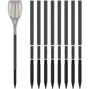 Chunful 8 Kit Solar Light Stakes Replacement Lame Lamp Extension Pole Ground Stake and Joint Connector Kit for Outdoor Garden Backyard(12.2 Inch)