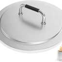 Fire Pit Lid for Solo Stove Bonfire 19.5", 304 Stainless Steel Cover with Heat-Resistant Handle, Round Fire Pit Lid for Outdoor Camping Backyard, Bonfire Accessories