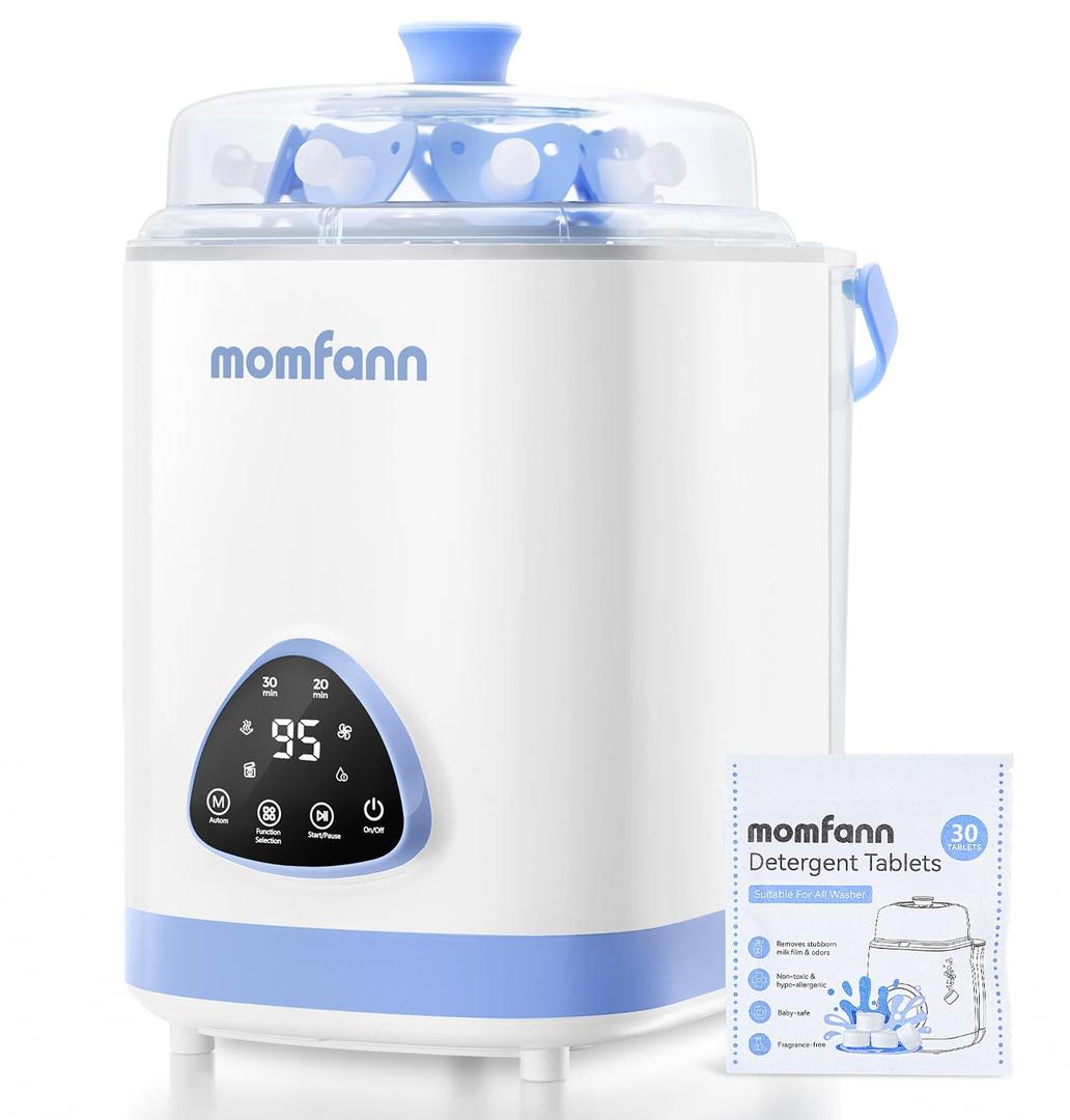 MOMFANN EasePure Bottle Washer and Sterilizer and Dryer, Baby EssentialsTime-Saving, 21 High-Pressure Nozzles, 360° Cleaning, Deep Clean for Bottles