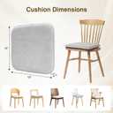 puredown Chair Cushions for Dining Chairs, Set of 2 Memory Foam Seat Cushions with Non-Slip Backing & Ties, 16" x 16" x 1.5", Comfortable & Supportive Dining Chair Pads for Kitchen, Light Grey