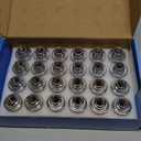 Set of 24, 12x1.5mm 1.85 Inch Length 13/16 Hex OEM Factory Mag Lug Nuts for Tacoma 4 Runner FJ Cruiser Matrix GX460 GX470 SR5 Pre-Runner TRD Off-Road Limited (Chrome)