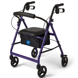 Medline Basic Rollator with 6in Wheels 250lbs Purple 1Ct