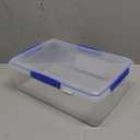 Sistema KLIP IT Food Storage Container, 7 L, Airtight & Stackable, BPA-Free, Clear with Blue Clips (236oz)
