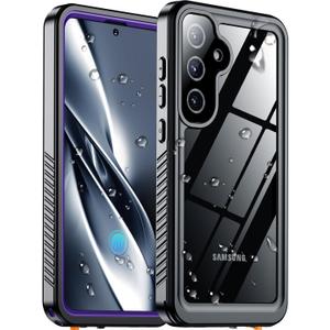 Temdan Designed for Samsung Galaxy S25 Case Waterproof, Built-in Lens & Screen Protector Military Shockproof Dropproof IP68 Underwater Full Body Phone Case for Galaxy S25 5G 6.2"-Purple (2025) (Galaxy S25 6.2", Purple/Clear)