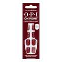 OPI On Point Got the Blues for Red | Short Round Dark Red Press On Nails | With Nail Glue | Long Lasting, Reusable, Non-damaging