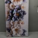 Flower Prints Wall Art for Living Room Blue and White Paintings for Wall Office Wall Decor for Bedroom Aesthetic Size 20" x 40"