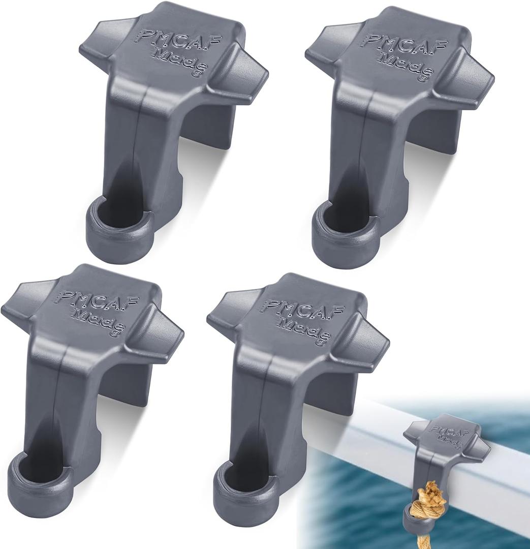 2 x Boat Fender Clips,Pontoon Boat Fender Clips for Square Rail,Quick Release Hangers/Adjustable Boat Bumper for Docking Ideal for Boat Docking (4PCS)