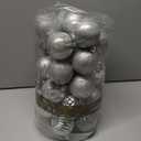 KI Store 34ct Christmas Ball Ornaments Shatterproof Christmas Decorations Tree Balls for Holiday Wedding Party Decoration, Tree Ornaments Hooks included 2.36 (60mm Silver)