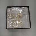 Elegant Pearl Wedding Hair Pins, Bendable Floral Crystal Hair Accessories for Bridal Women, Pack of 3 (Gold)